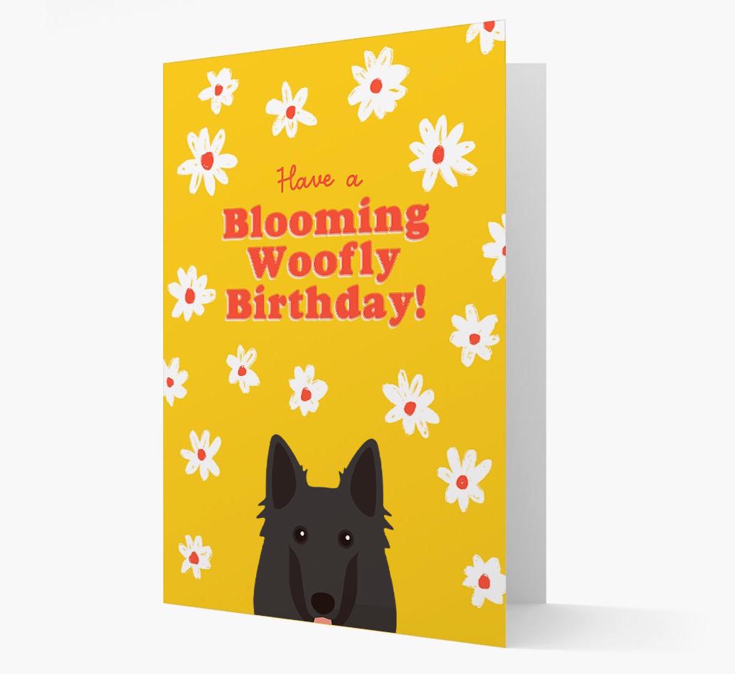 Blooming Woofly Birthday: Personalised {breedFullName} Card