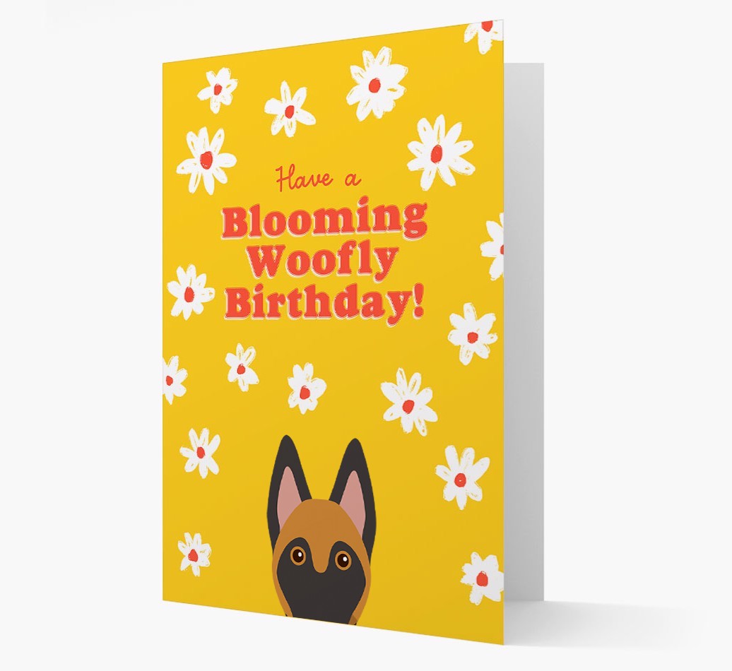 Blooming Woofly Birthday: Personalised {breedFullName} Card