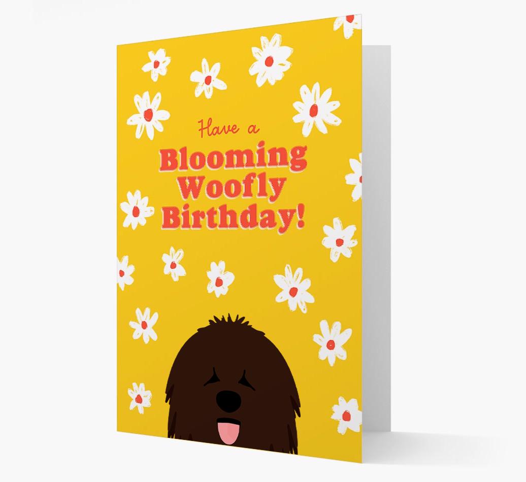 Blooming Woofly Birthday: Personalised {breedFullName} Card