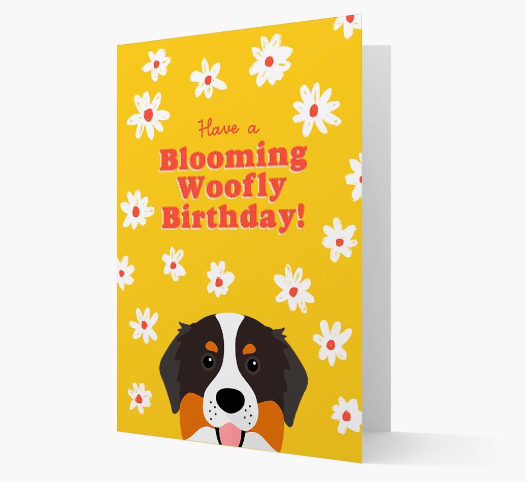 Blooming Woofly Birthday: Personalised {breedFullName} Card