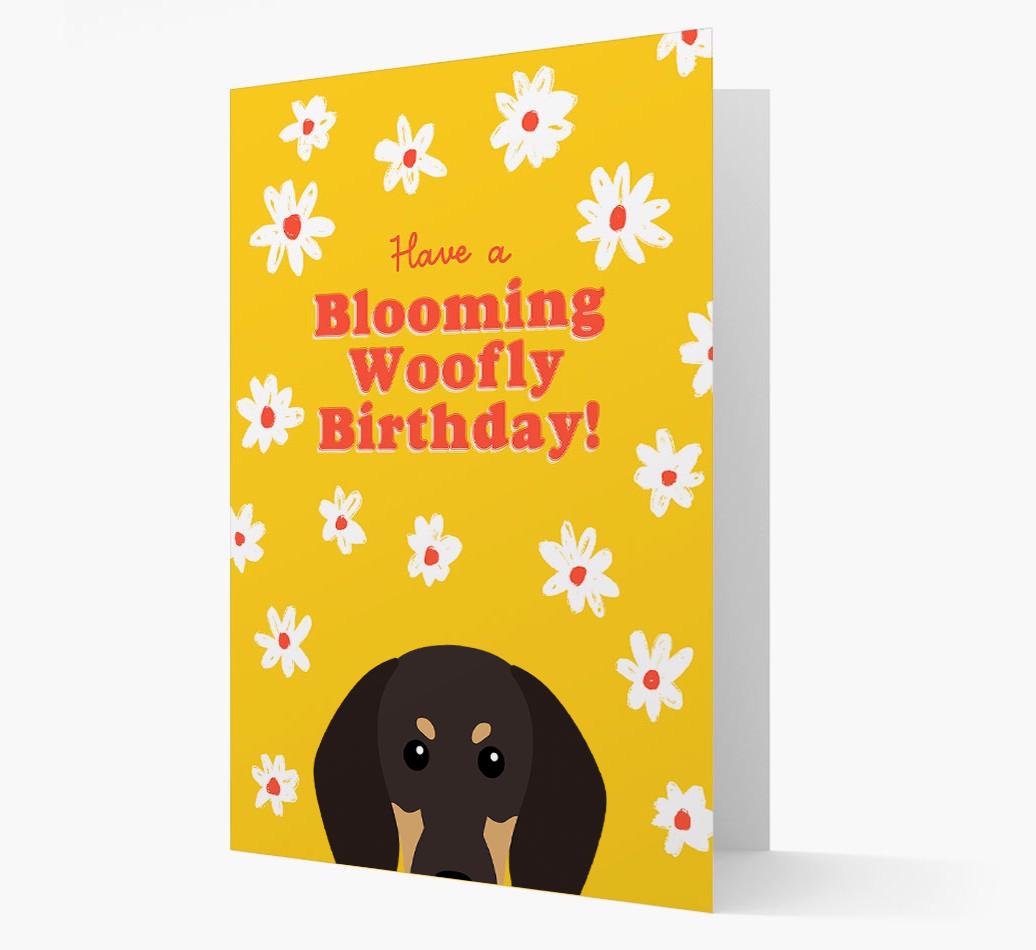 Blooming Woofly Birthday: Personalised {breedFullName} Card