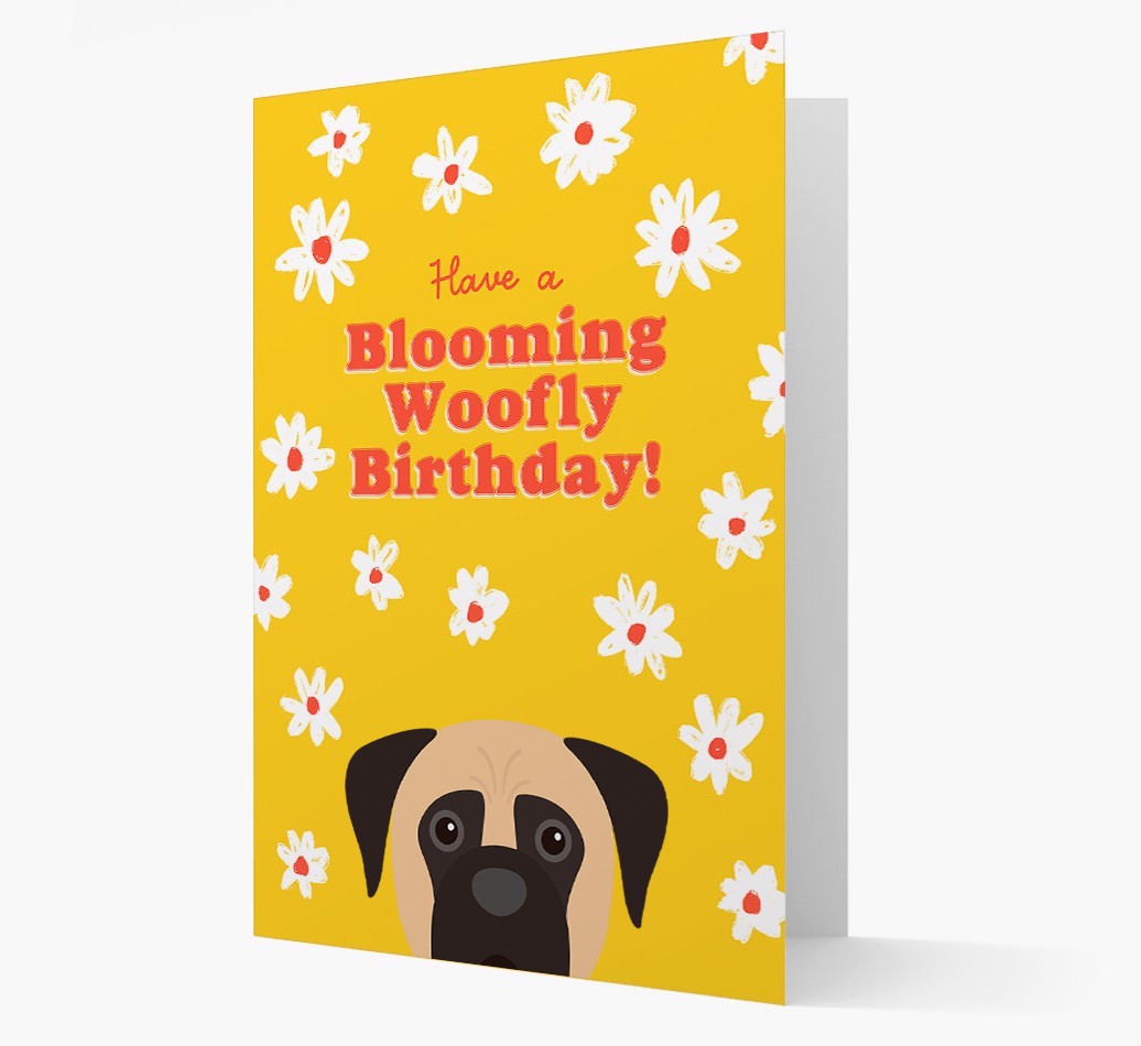 Blooming Woofly Birthday: Personalised {breedFullName} Card