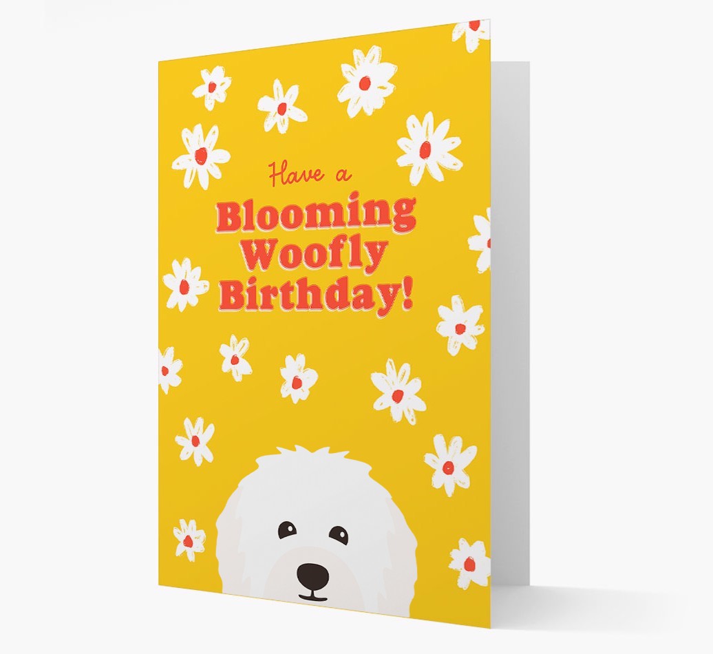 Blooming Woofly Birthday: Personalised {breedFullName} Card