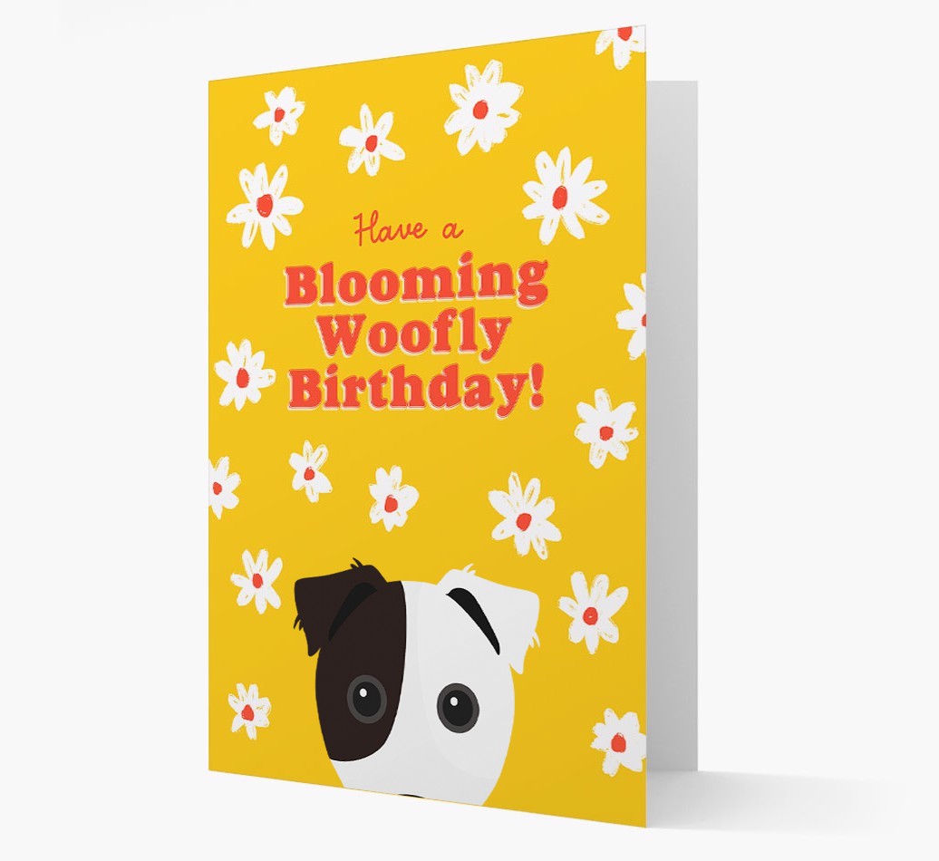 Blooming Woofly Birthday: Personalised {breedFullName} Card