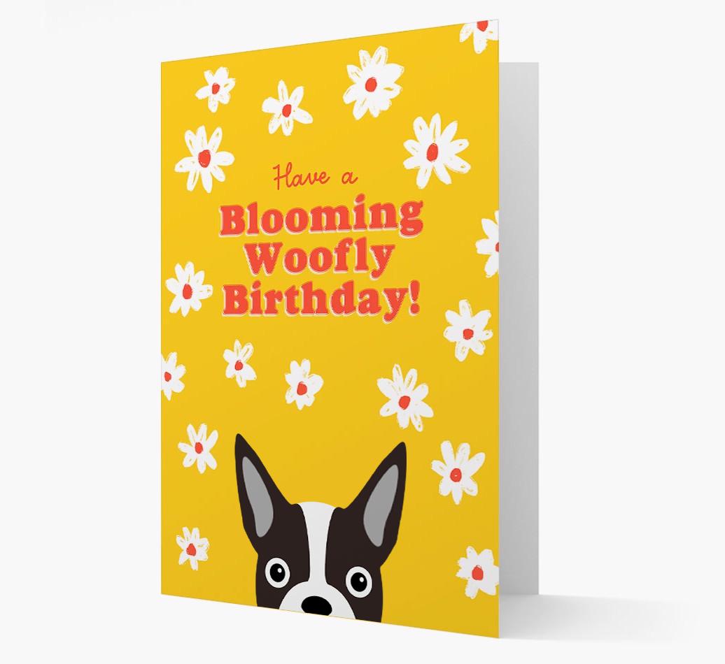 Blooming Woofly Birthday: Personalised {breedFullName} Card