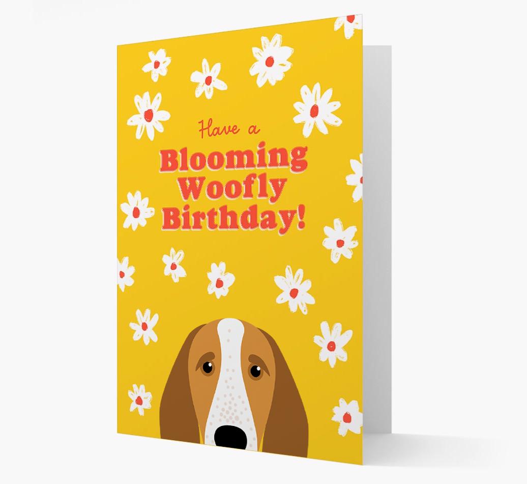 Blooming Woofly Birthday: Personalised {breedFullName} Card
