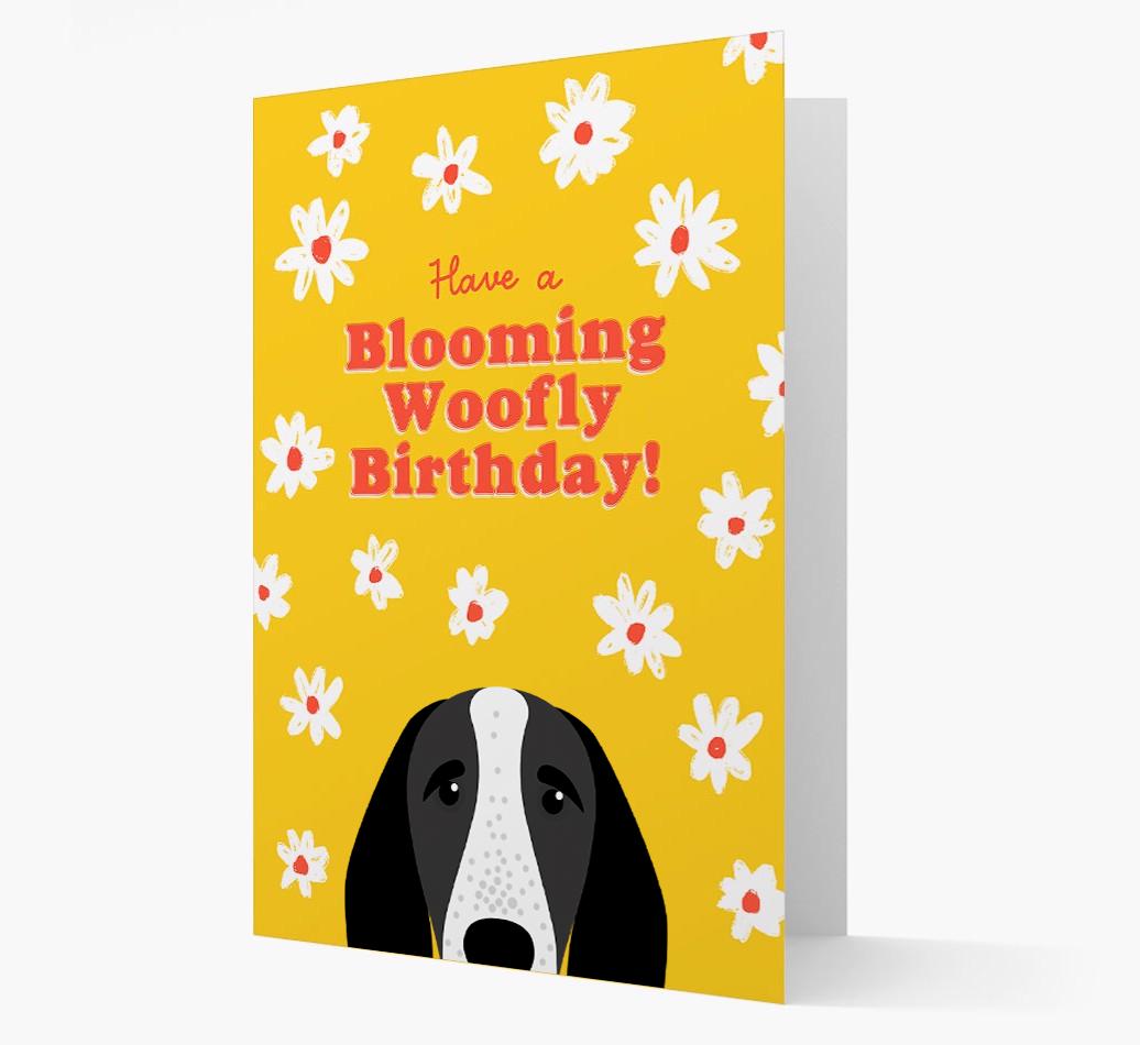 Blooming Woofly Birthday: Personalised {breedFullName} Card