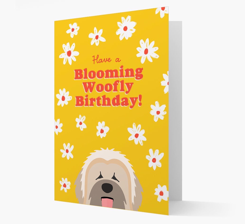 Blooming Woofly Birthday: Personalised {breedFullName} Card
