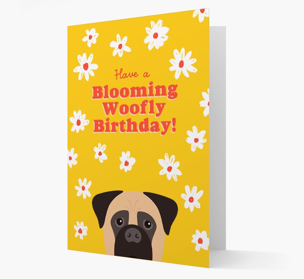 Blooming Woofly Birthday: Personalised {breedFullName} Card
