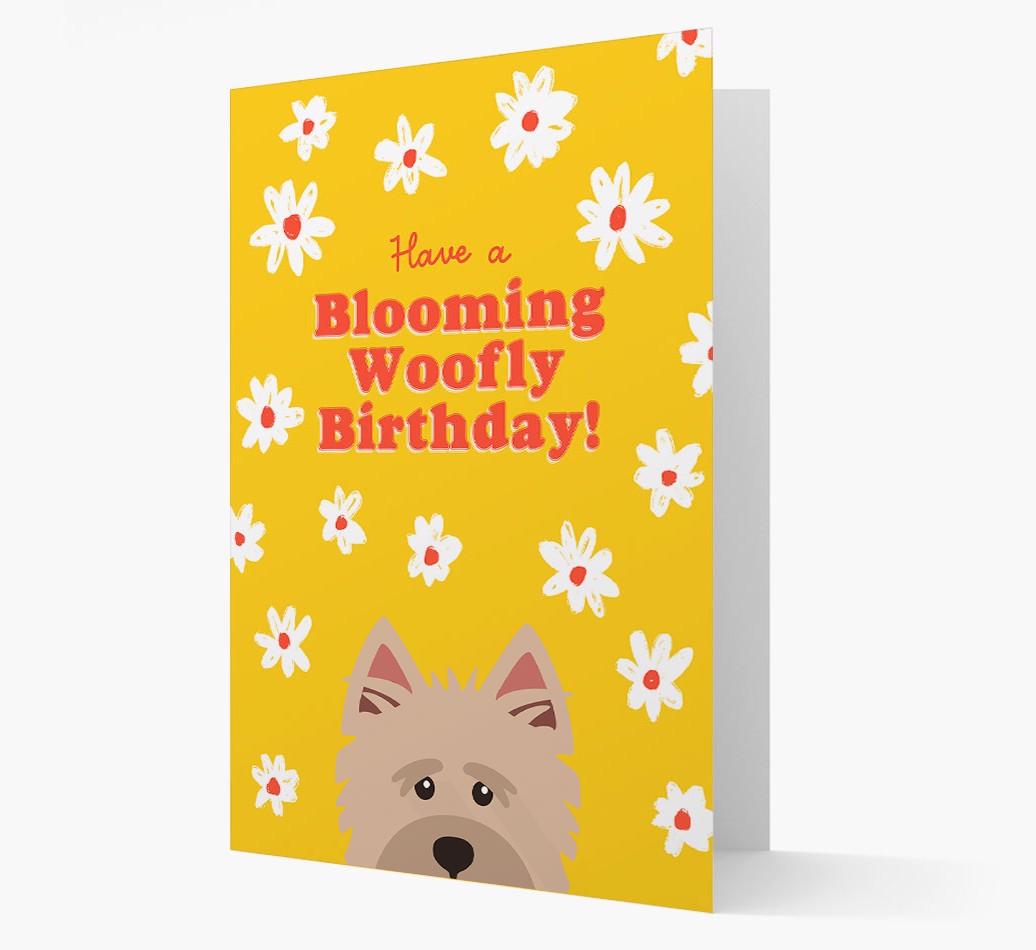 Blooming Woofly Birthday: Personalised {breedFullName} Card