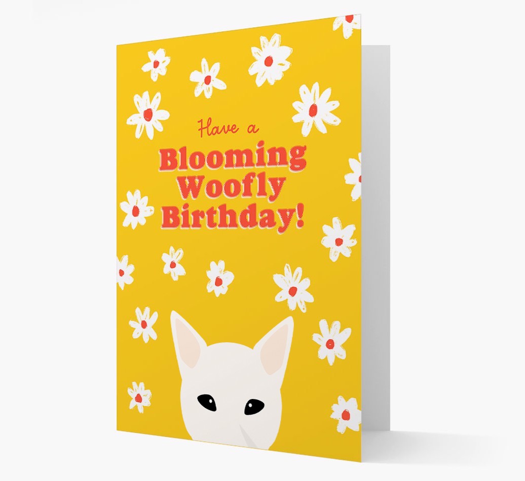 Blooming Woofly Birthday: Personalised {breedFullName} Card