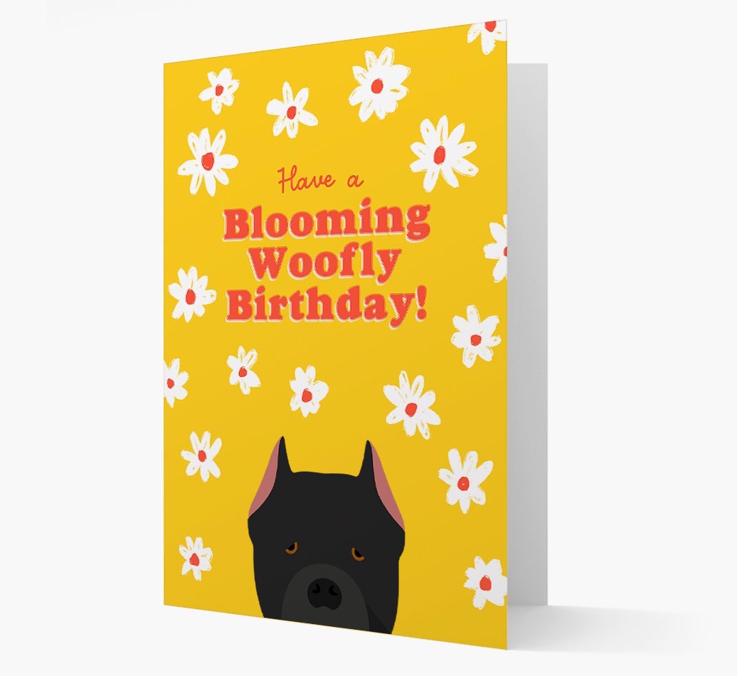 Blooming Woofly Birthday: Personalised {breedFullName} Card
