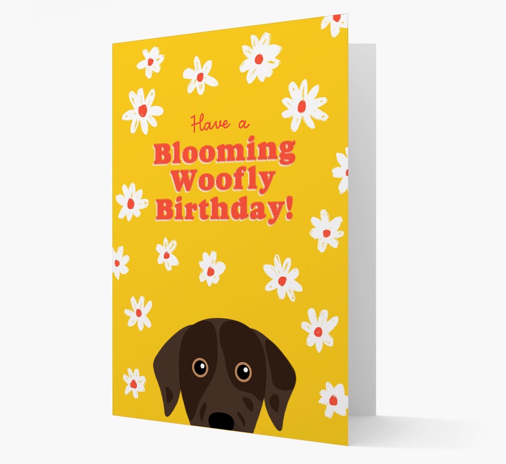 Blooming Woofly Birthday: Personalised {breedFullName} Card
