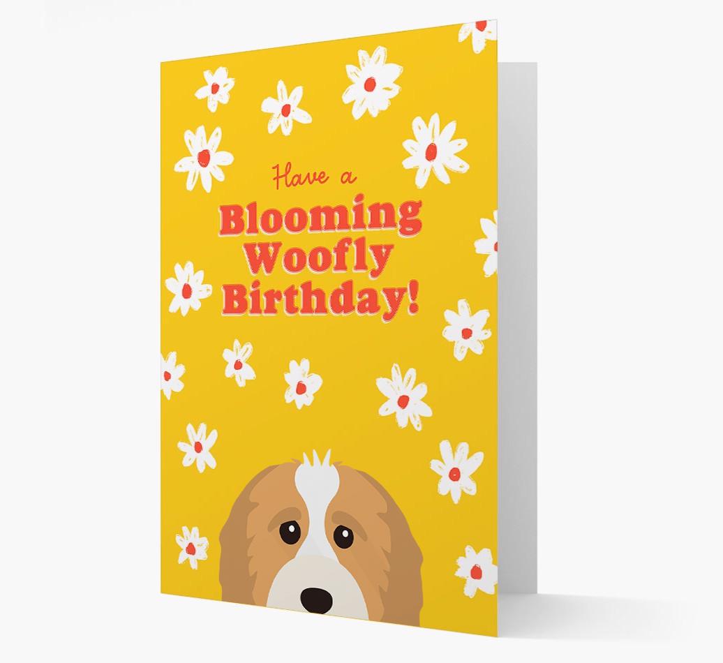 Blooming Woofly Birthday: Personalised {breedFullName} Card