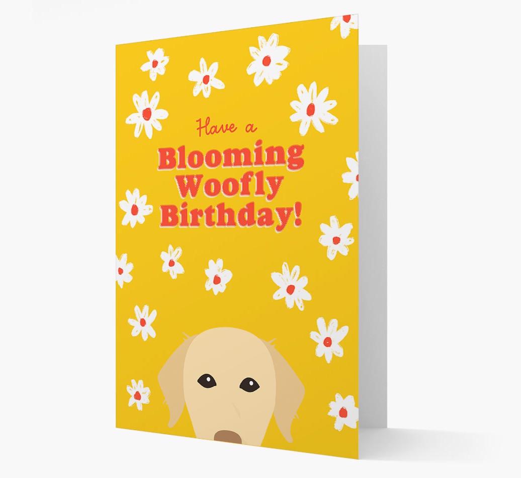 Blooming Woofly Birthday: Personalised {breedFullName} Card