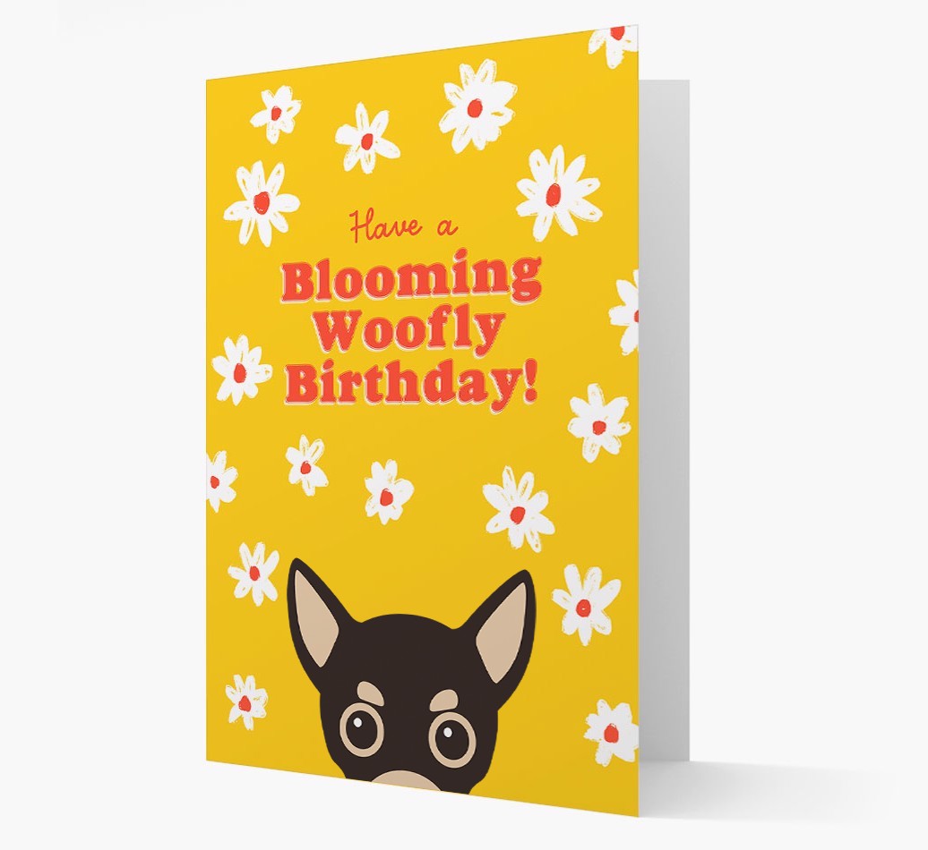 Blooming Woofly Birthday: Personalised {breedFullName} Card