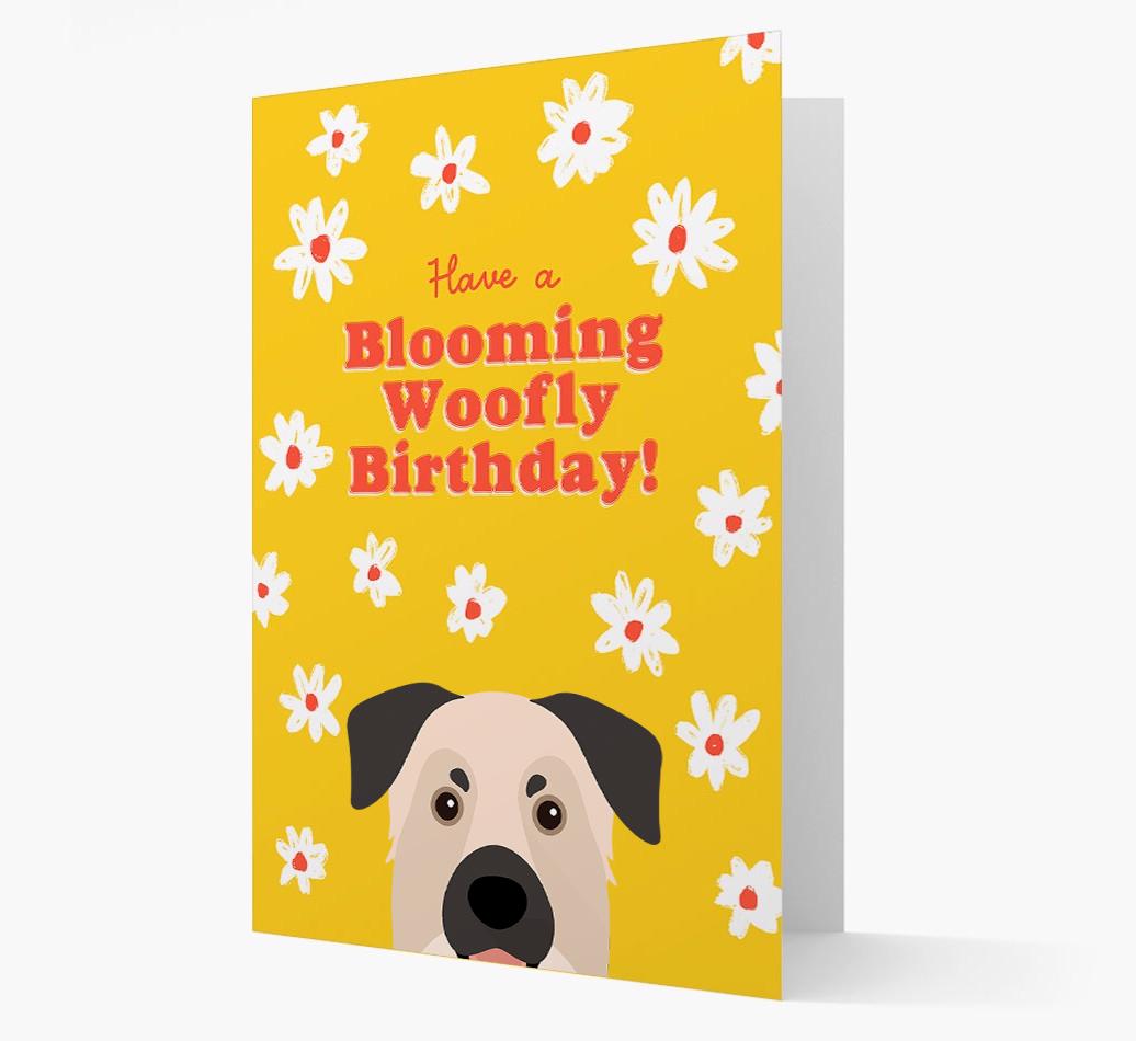 Blooming Woofly Birthday: Personalised {breedFullName} Card
