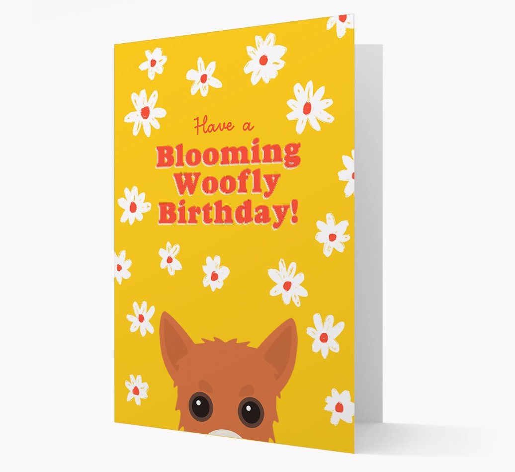 Blooming Woofly Birthday: Personalised {breedFullName} Card