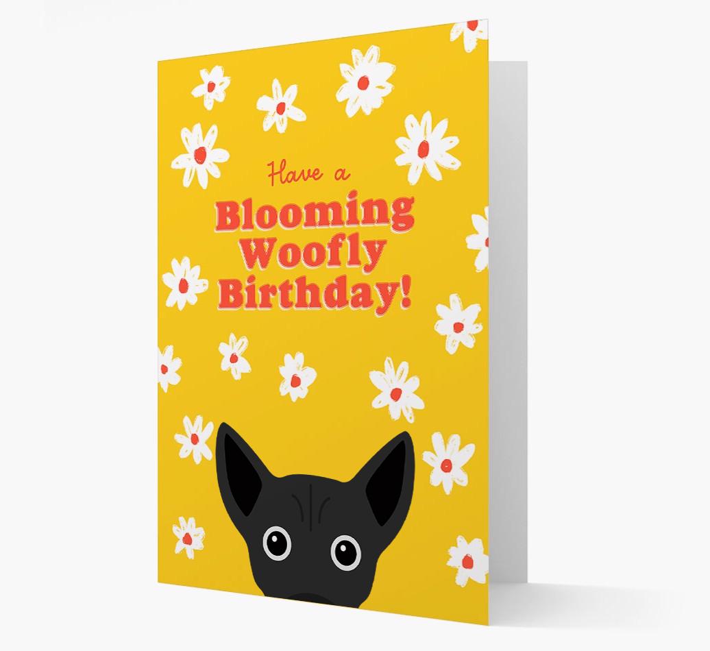 Blooming Woofly Birthday: Personalised {breedFullName} Card