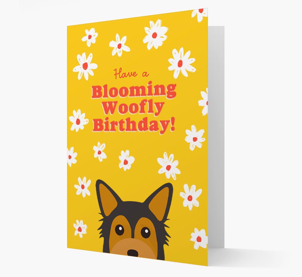 Blooming Woofly Birthday: Personalised {breedFullName} Card