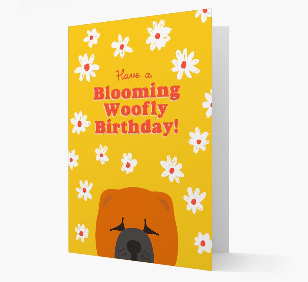Blooming Woofly Birthday: Personalised {breedFullName} Card