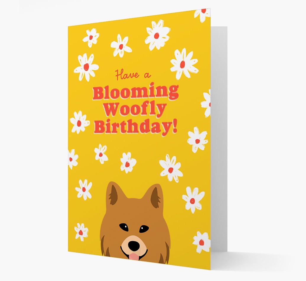 Blooming Woofly Birthday: Personalised {breedFullName} Card
