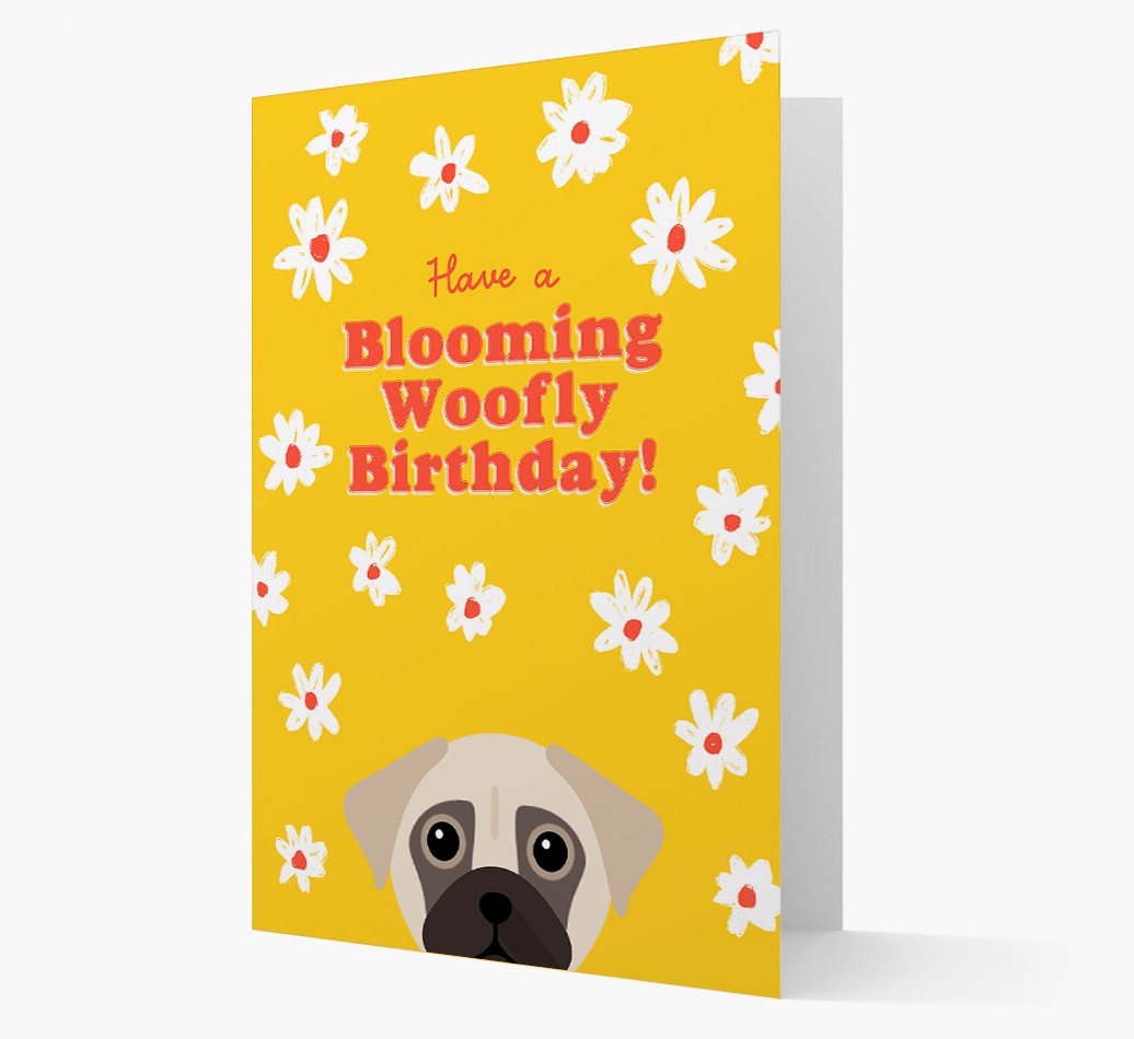 Blooming Woofly Birthday: Personalised {breedFullName} Card