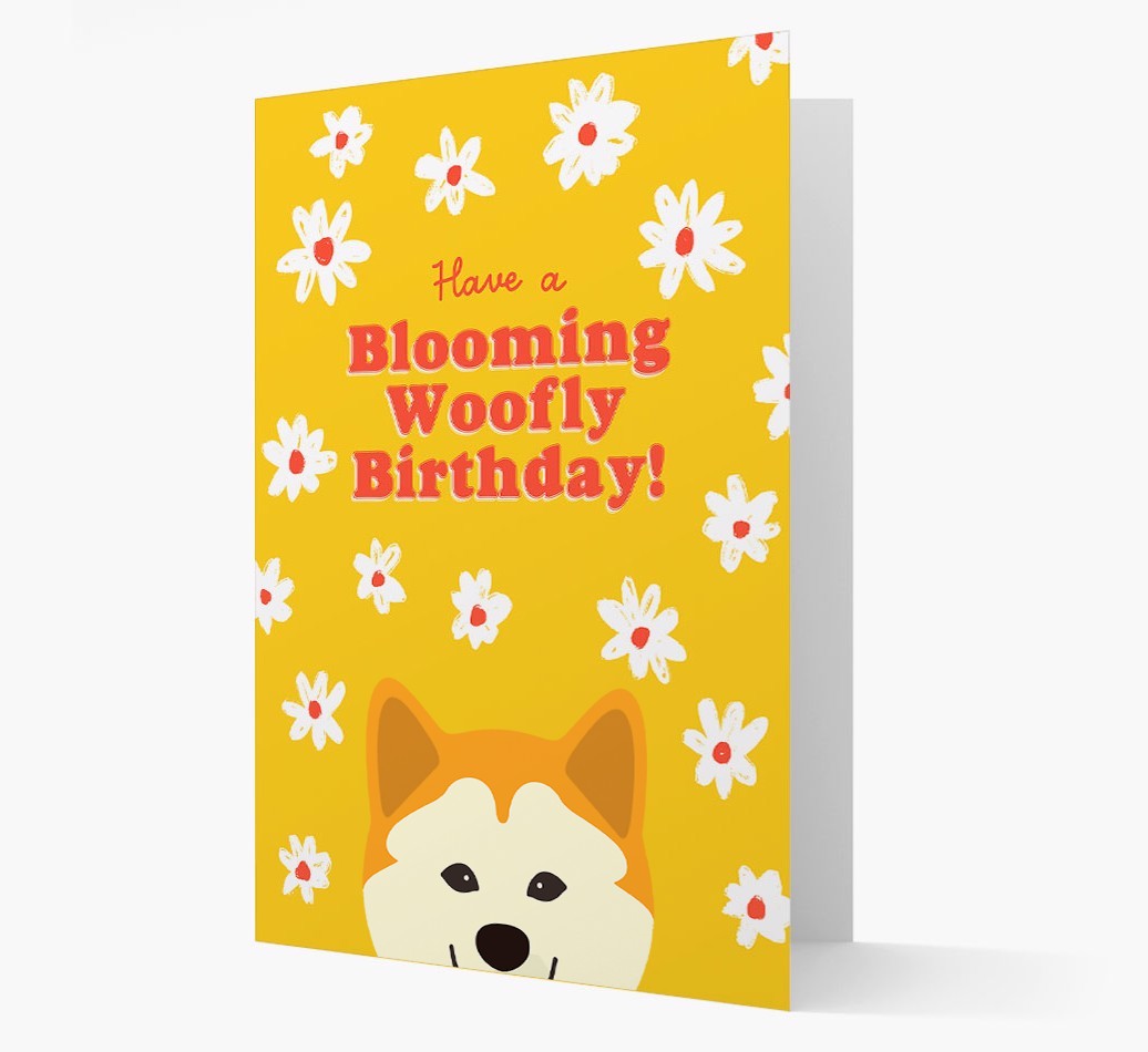 Blooming Woofly Birthday: Personalised {breedFullName} Card