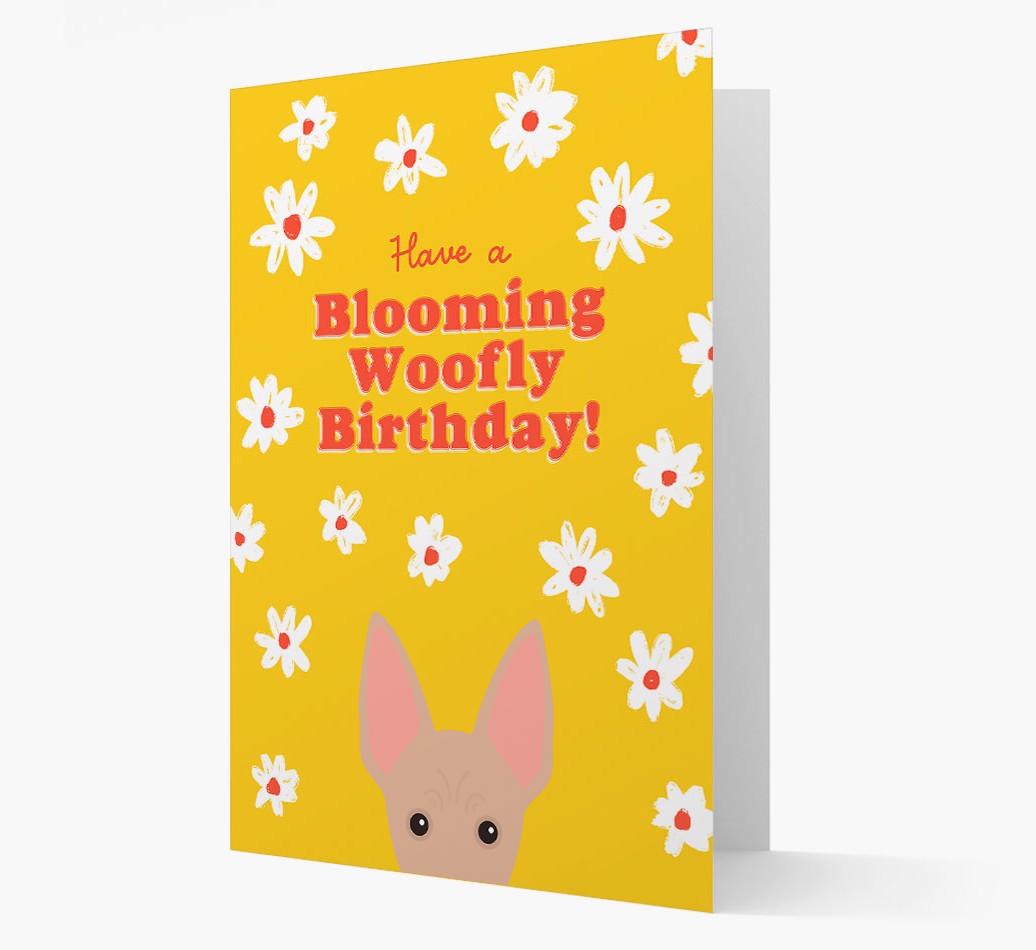 Blooming Woofly Birthday: Personalised {breedFullName} Card