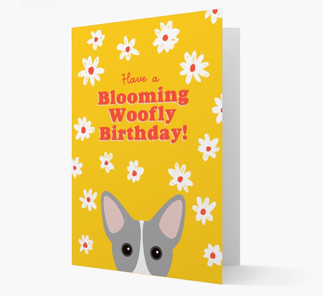 Blooming Woofly Birthday: Personalised {breedFullName} Card