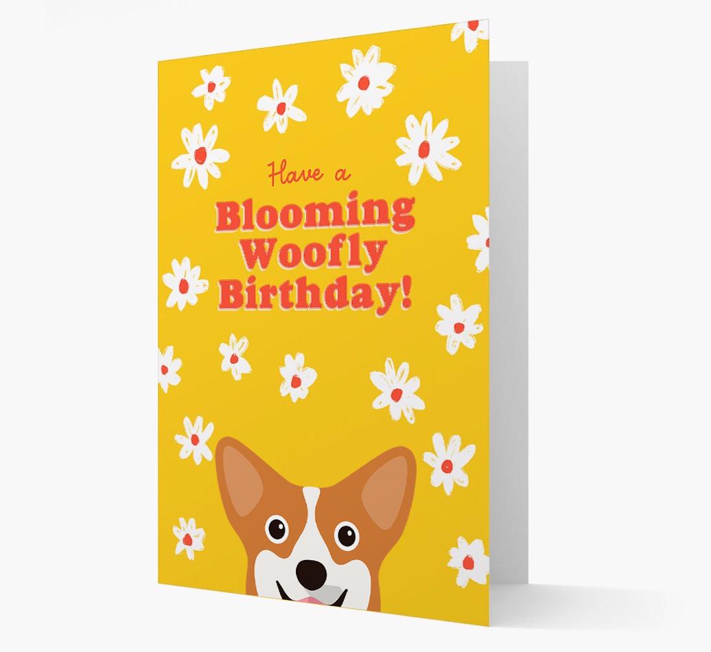 Blooming Woofly Birthday: Personalised {breedFullName} Card