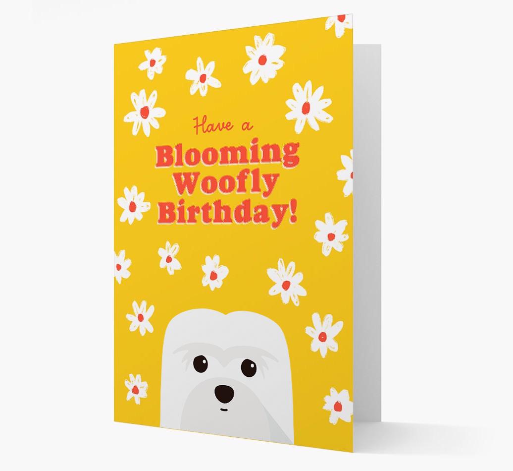 Blooming Woofly Birthday: Personalised {breedFullName} Card