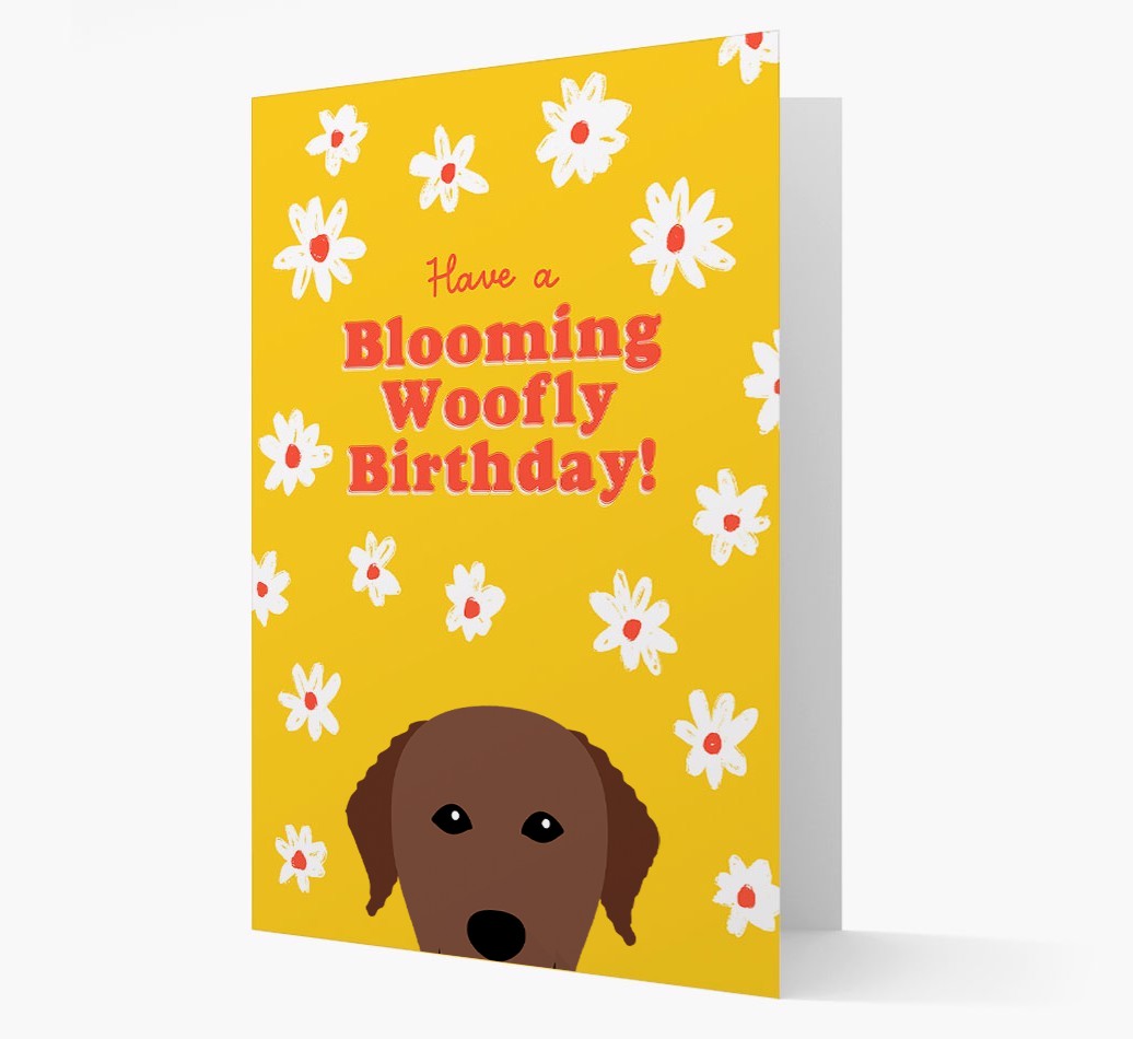 Blooming Woofly Birthday: Personalised {breedFullName} Card