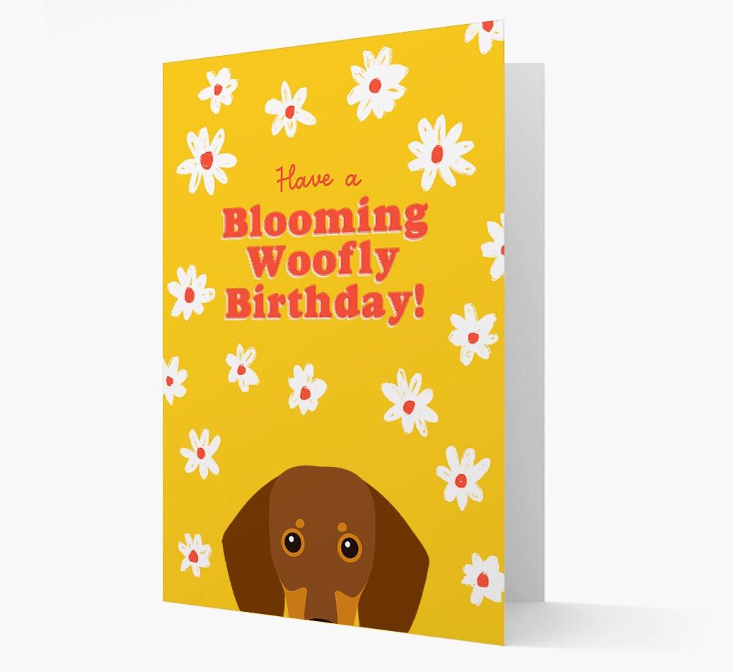 Blooming Woofly Birthday: Personalised {breedFullName} Card