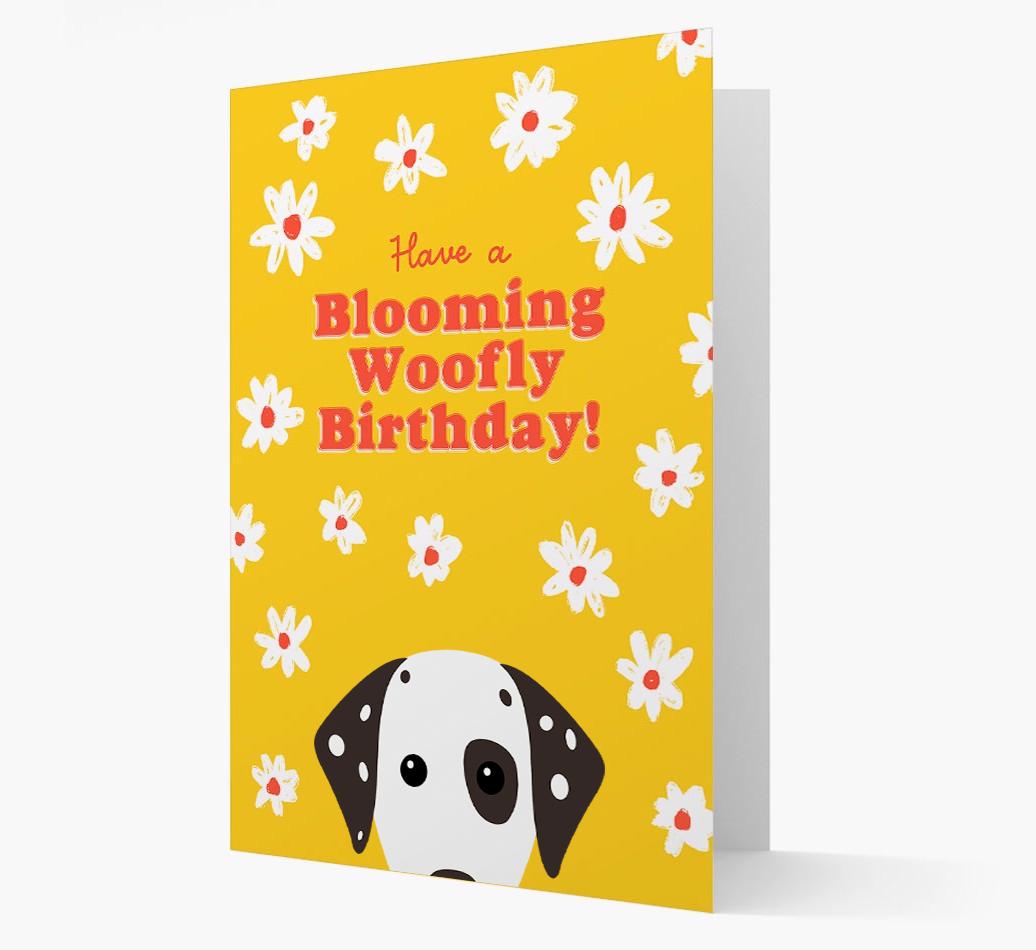 Blooming Woofly Birthday: Personalised {breedFullName} Card