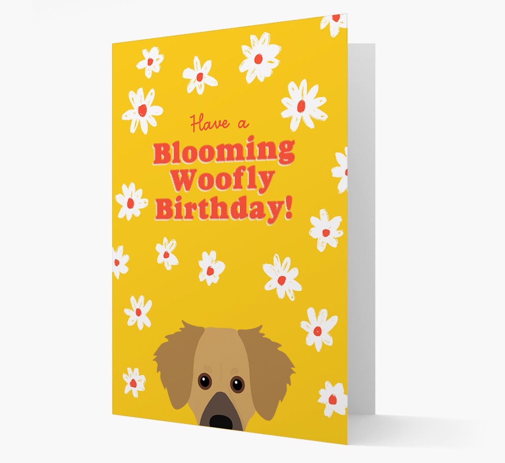 Blooming Woofly Birthday: Personalised {breedFullName} Card