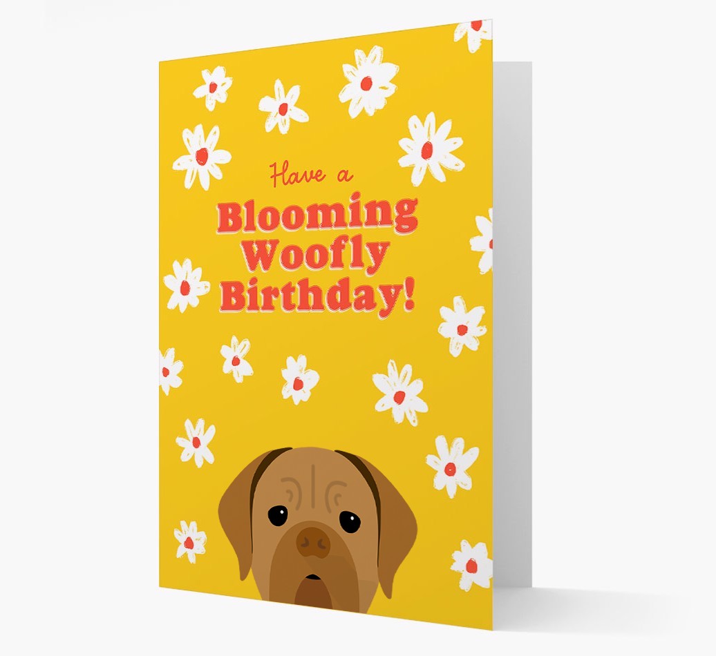 Blooming Woofly Birthday: Personalised {breedFullName} Card