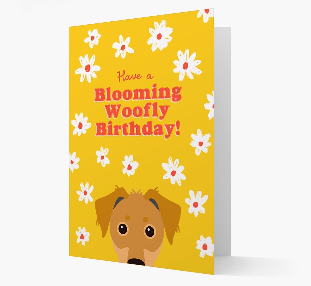 Blooming Woofly Birthday: Personalised {breedFullName} Card