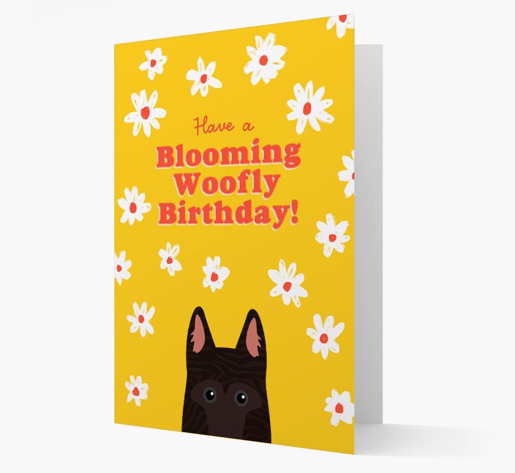 Blooming Woofly Birthday: Personalised {breedFullName} Card