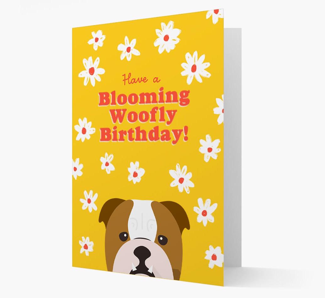 Blooming Woofly Birthday: Personalised {breedFullName} Card