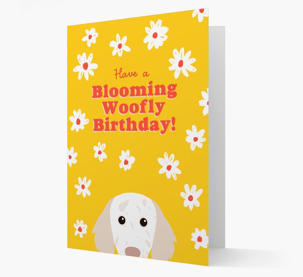 Blooming Woofly Birthday: Personalised {breedFullName} Card