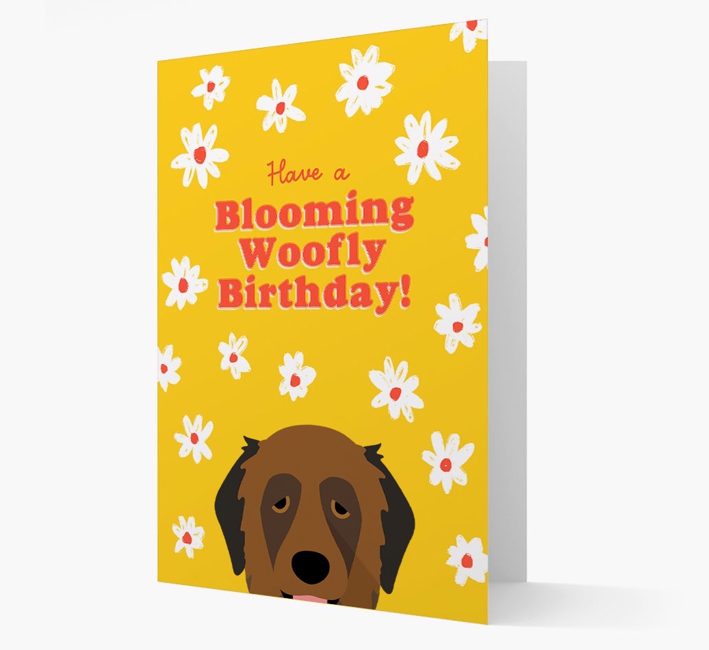 Blooming Woofly Birthday: Personalised {breedFullName} Card