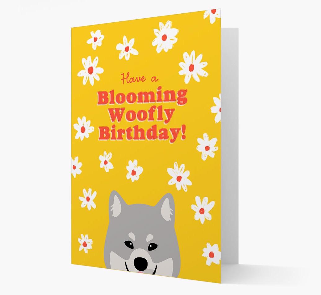 Blooming Woofly Birthday: Personalised {breedFullName} Card