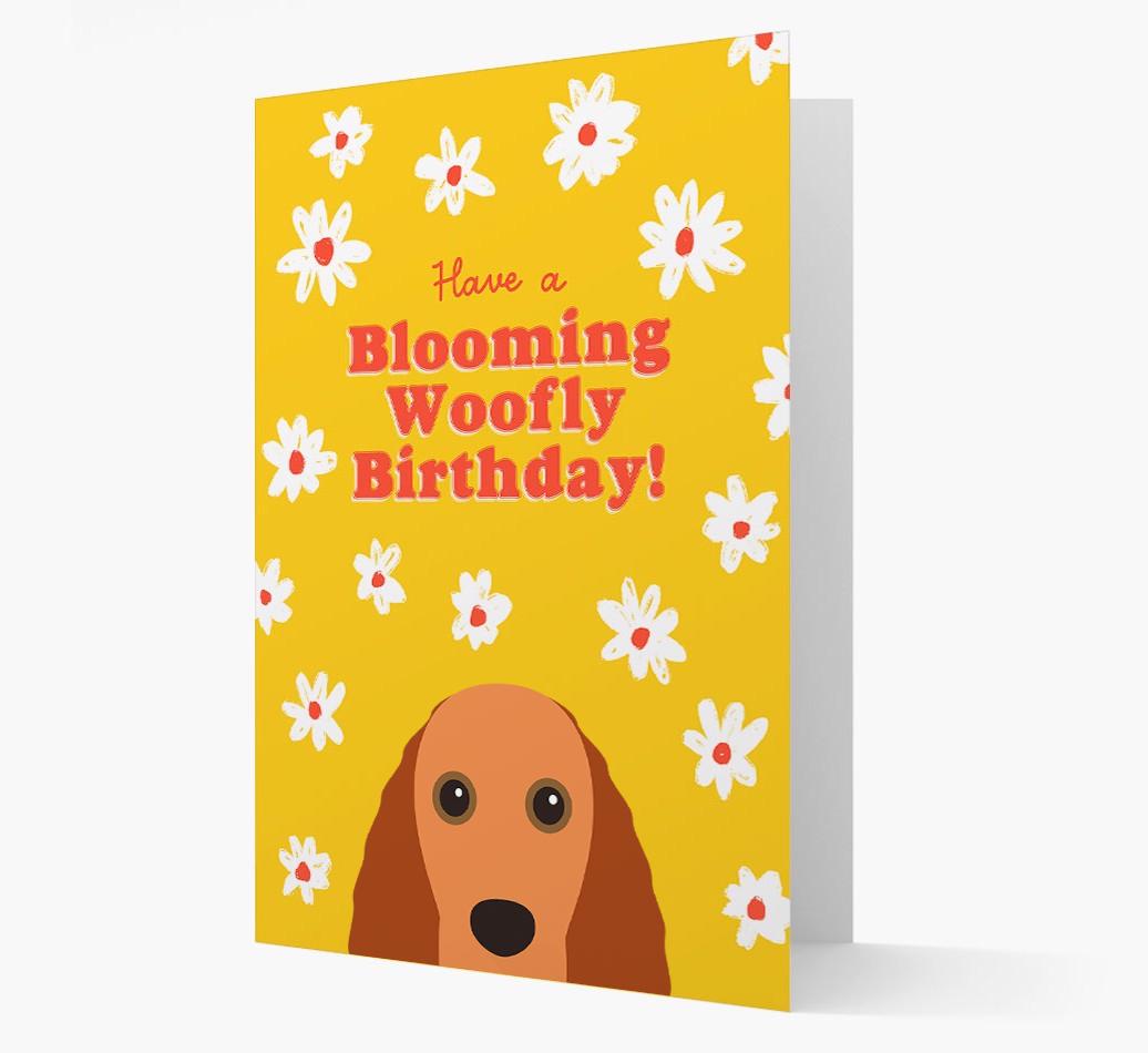 Blooming Woofly Birthday: Personalised {breedFullName} Card