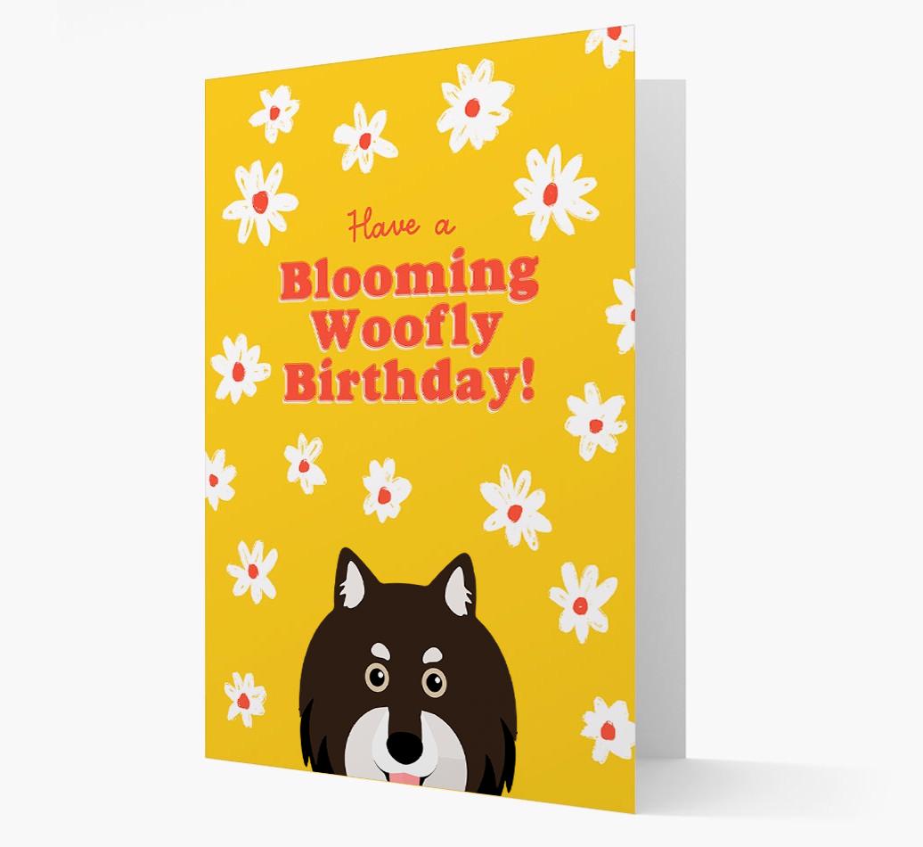 Blooming Woofly Birthday: Personalised {breedFullName} Card