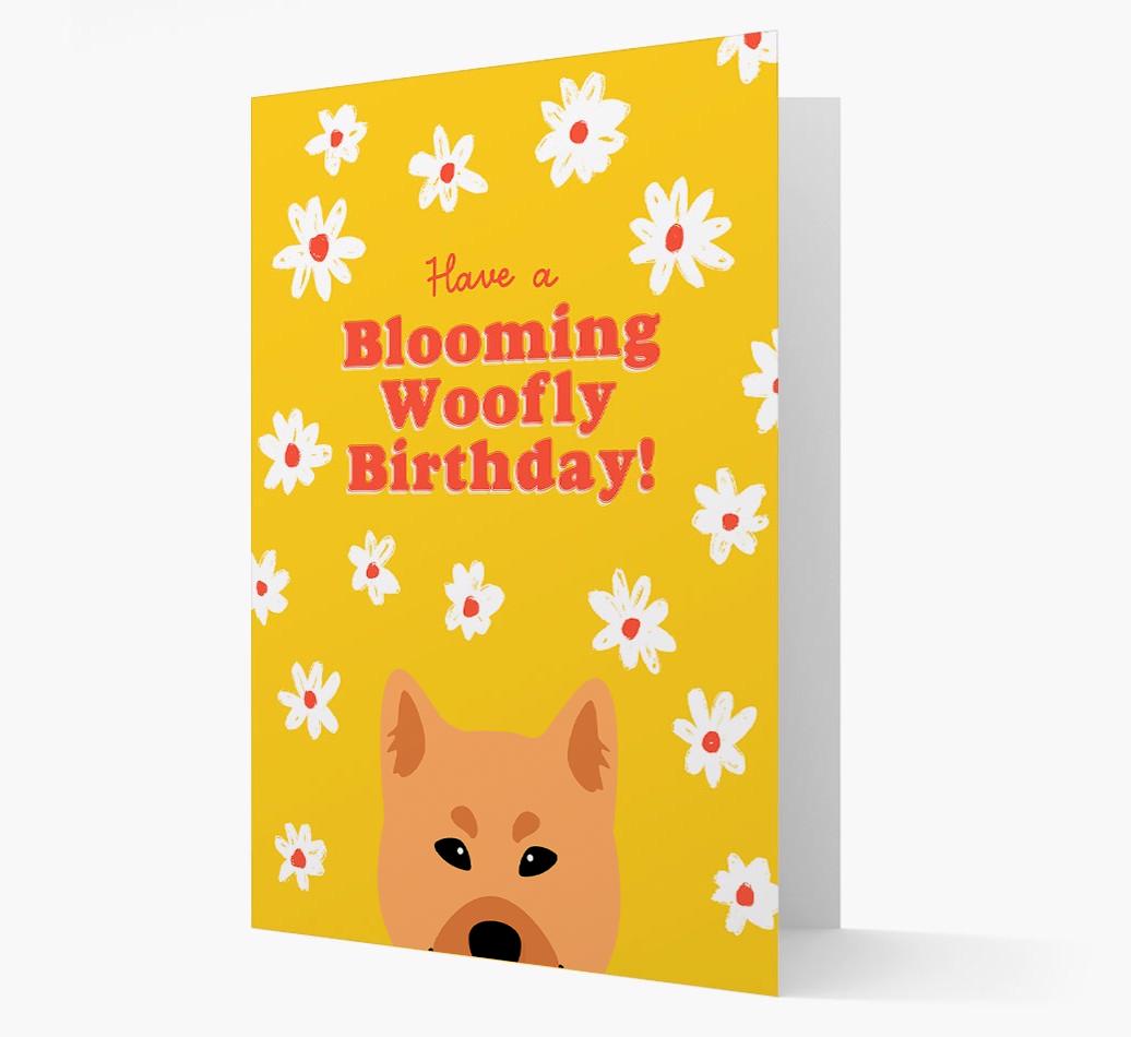 Blooming Woofly Birthday: Personalised {breedFullName} Card