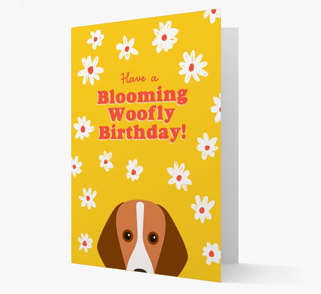Blooming Woofly Birthday: Personalised {breedFullName} Card
