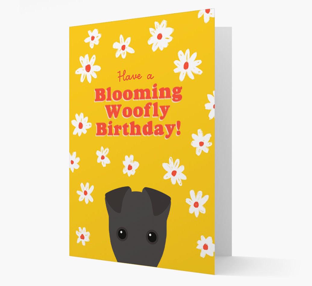 Blooming Woofly Birthday: Personalised {breedFullName} Card