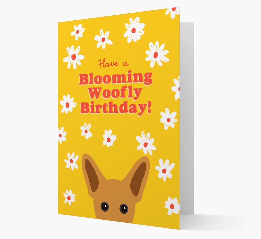 Blooming Woofly Birthday: Personalised {breedFullName} Card