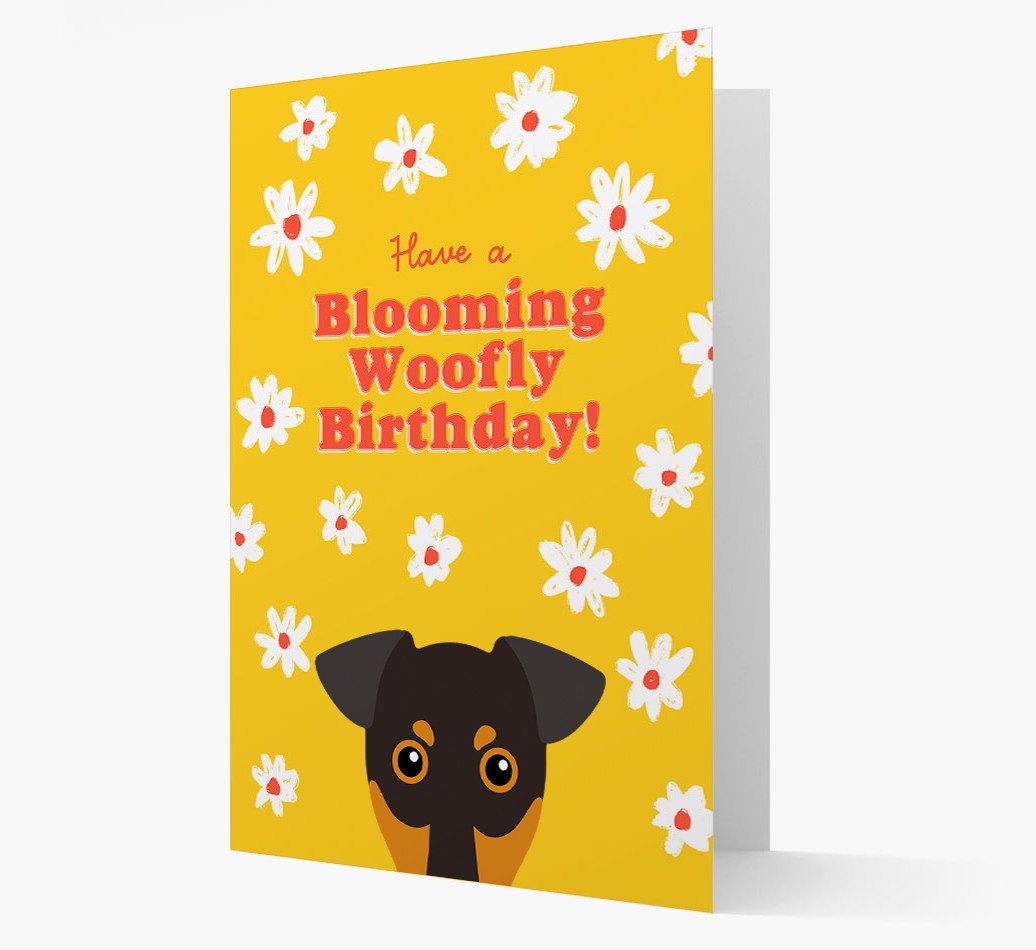 Blooming Woofly Birthday: Personalised {breedFullName} Card